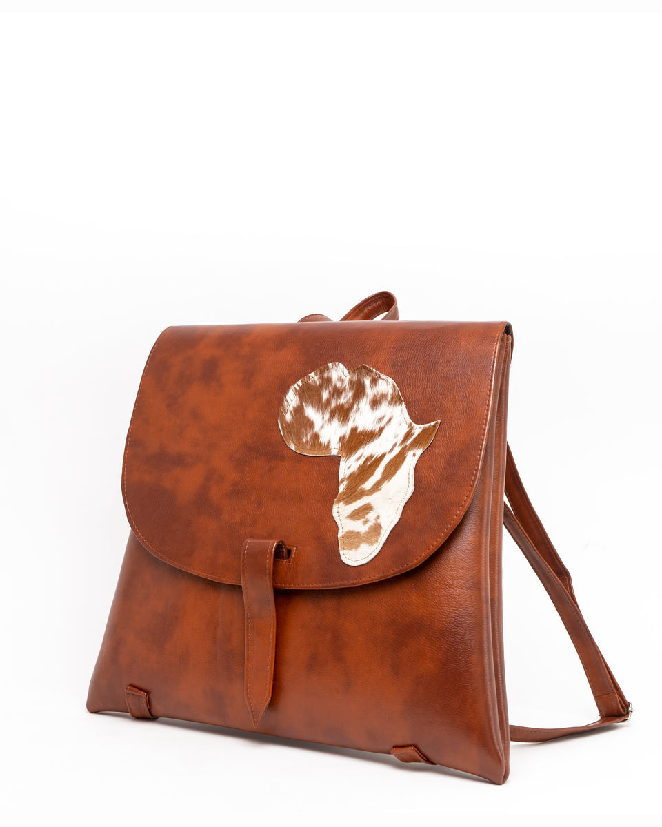 Handmade Leather Map Of Africa Backpack – Kulcha Kernel