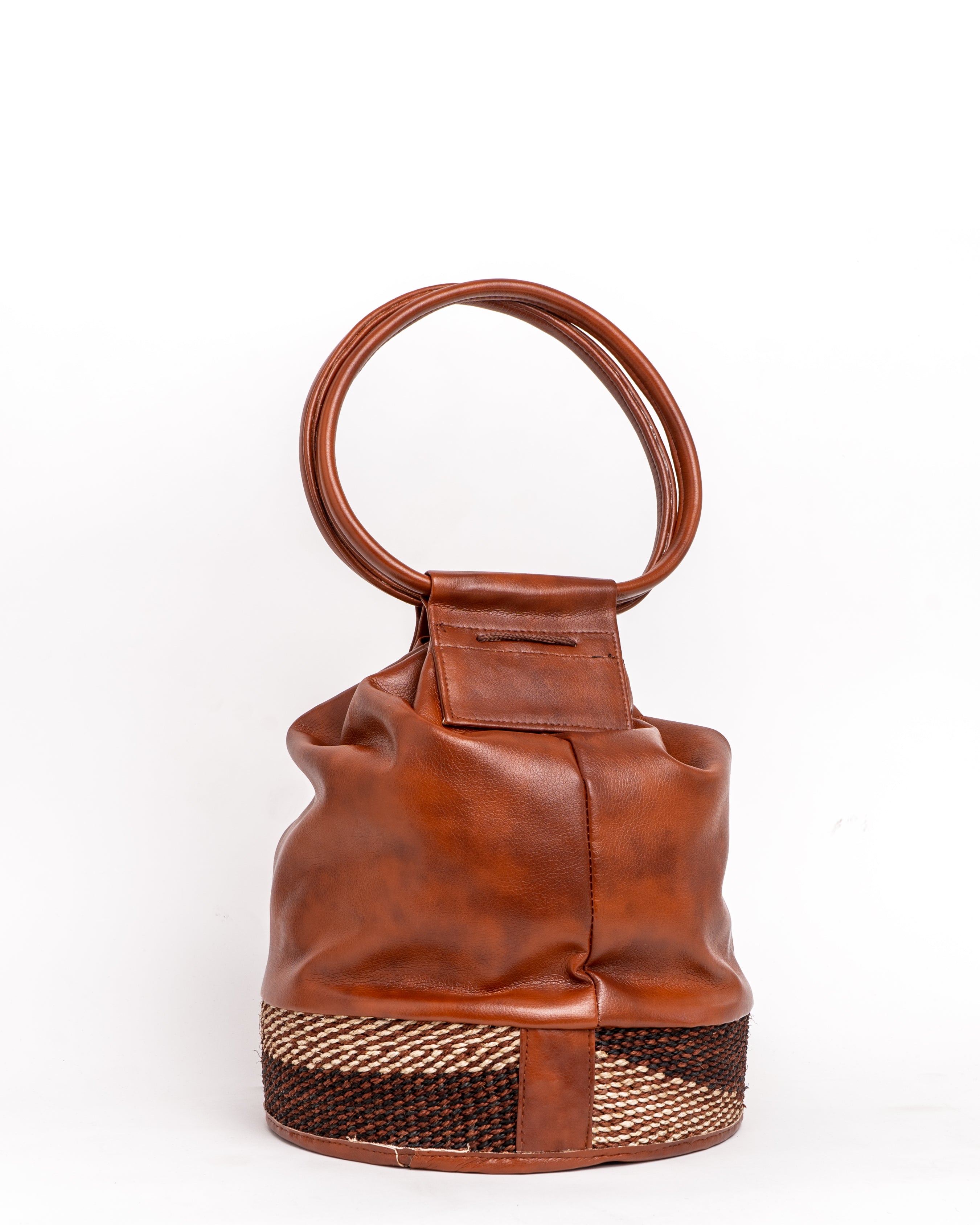 Round Leather Handmade Handbag - Kulcha Kernel