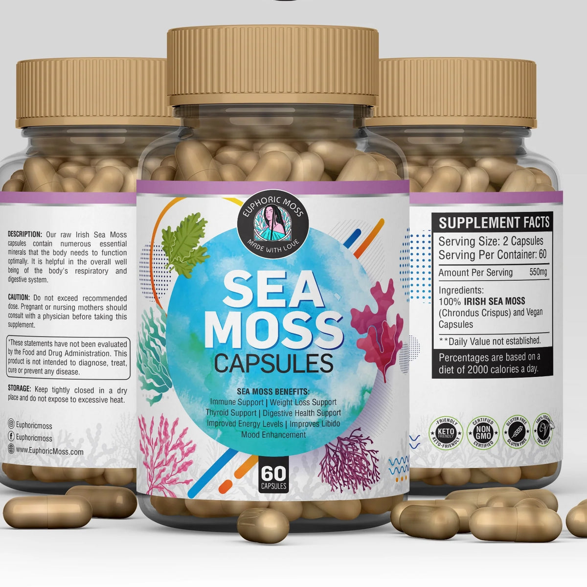 ORGANIC VEGAN SEA MOSS CAPSULES Kulcha Kernel