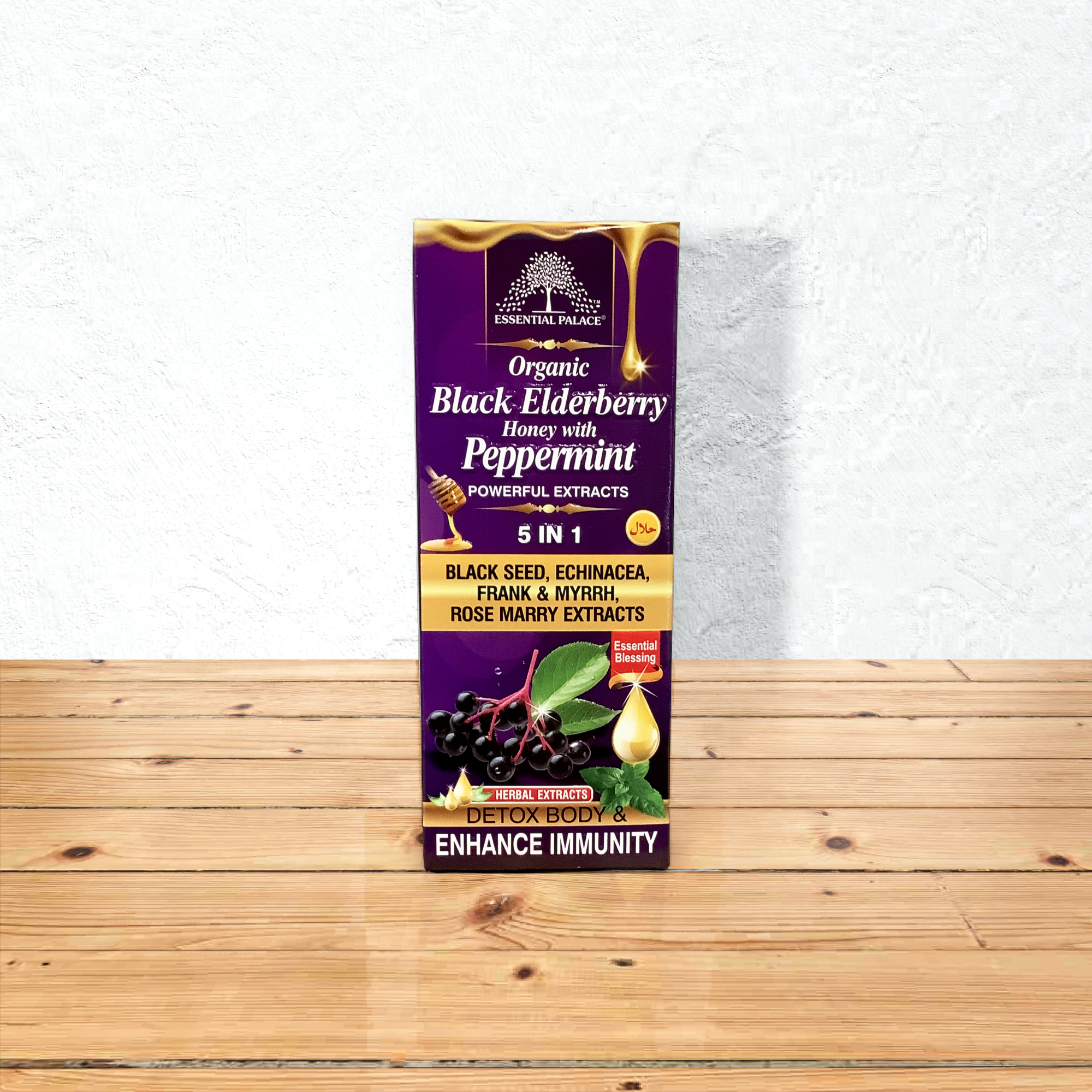 Organic Black Elderberry Honey W/ Peppermint