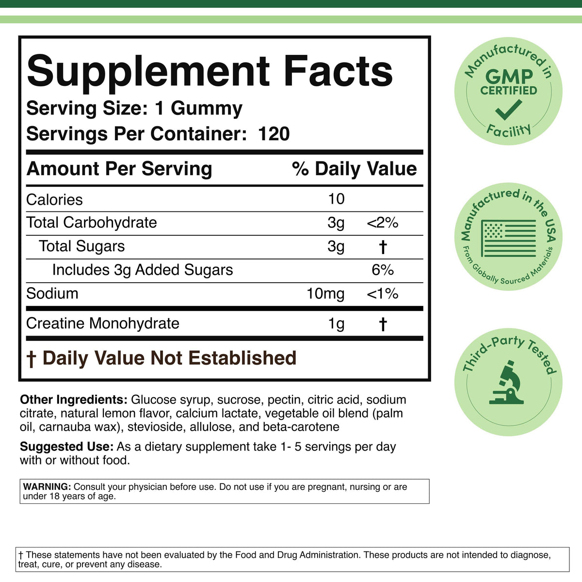 Creatine Gummies Supplement - Kulcha Kernel