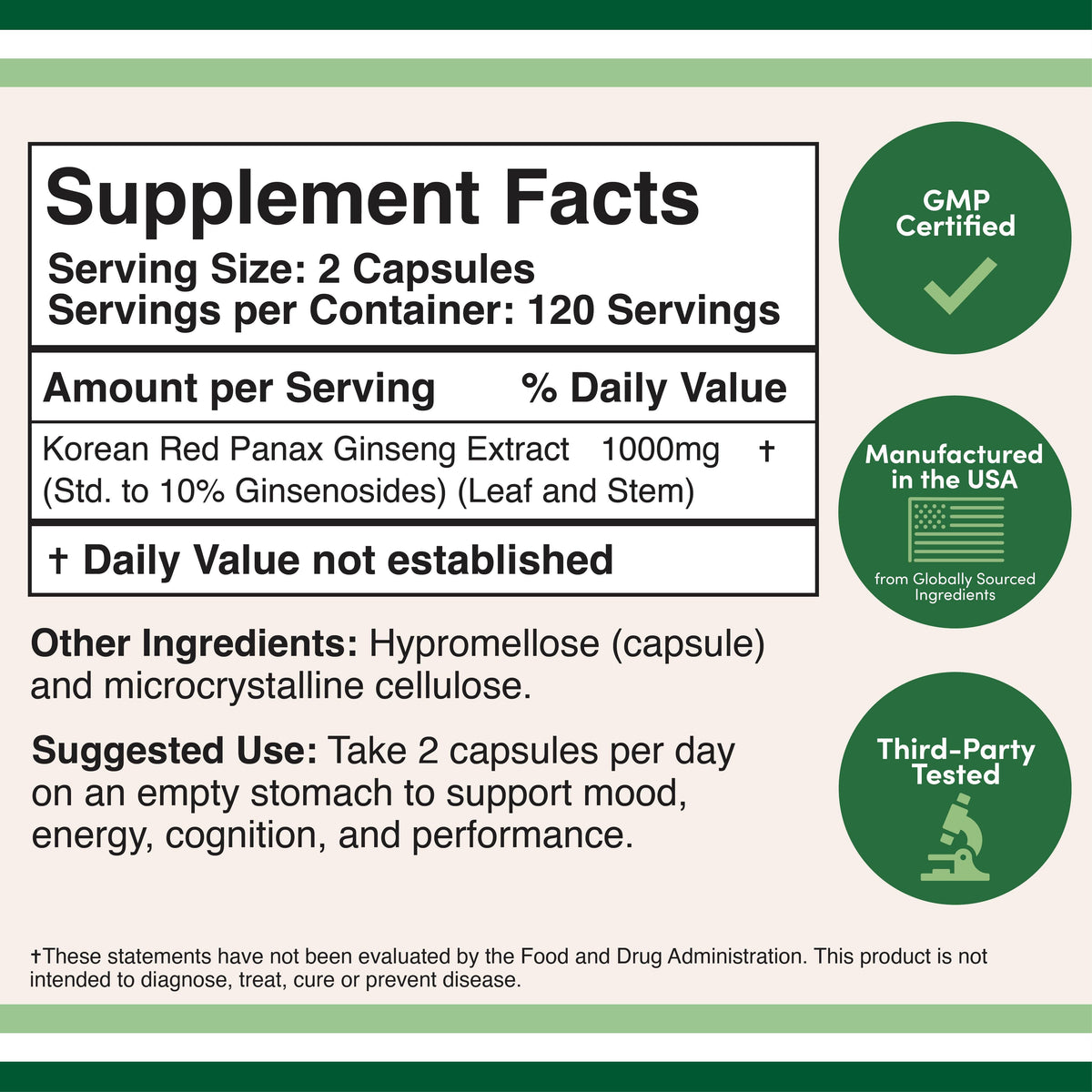Korean Panax Ginseng Capsules - Kulcha Kernel