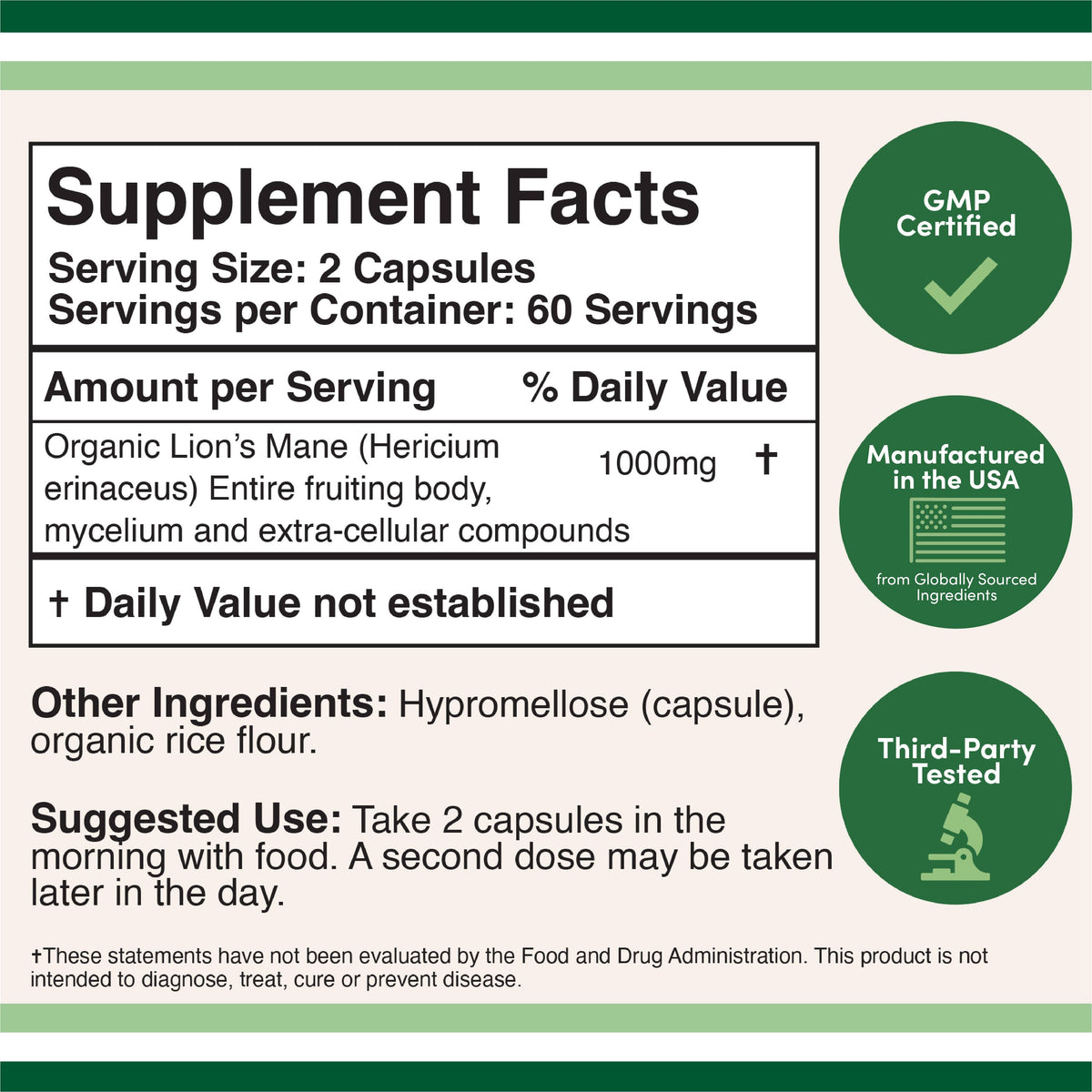 Lion's Mane Mushroom Capsules - Kulcha Kernel