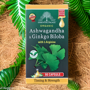 Organic Ashwagandha & Ginkgo Biloba Capsules w/ Arginine