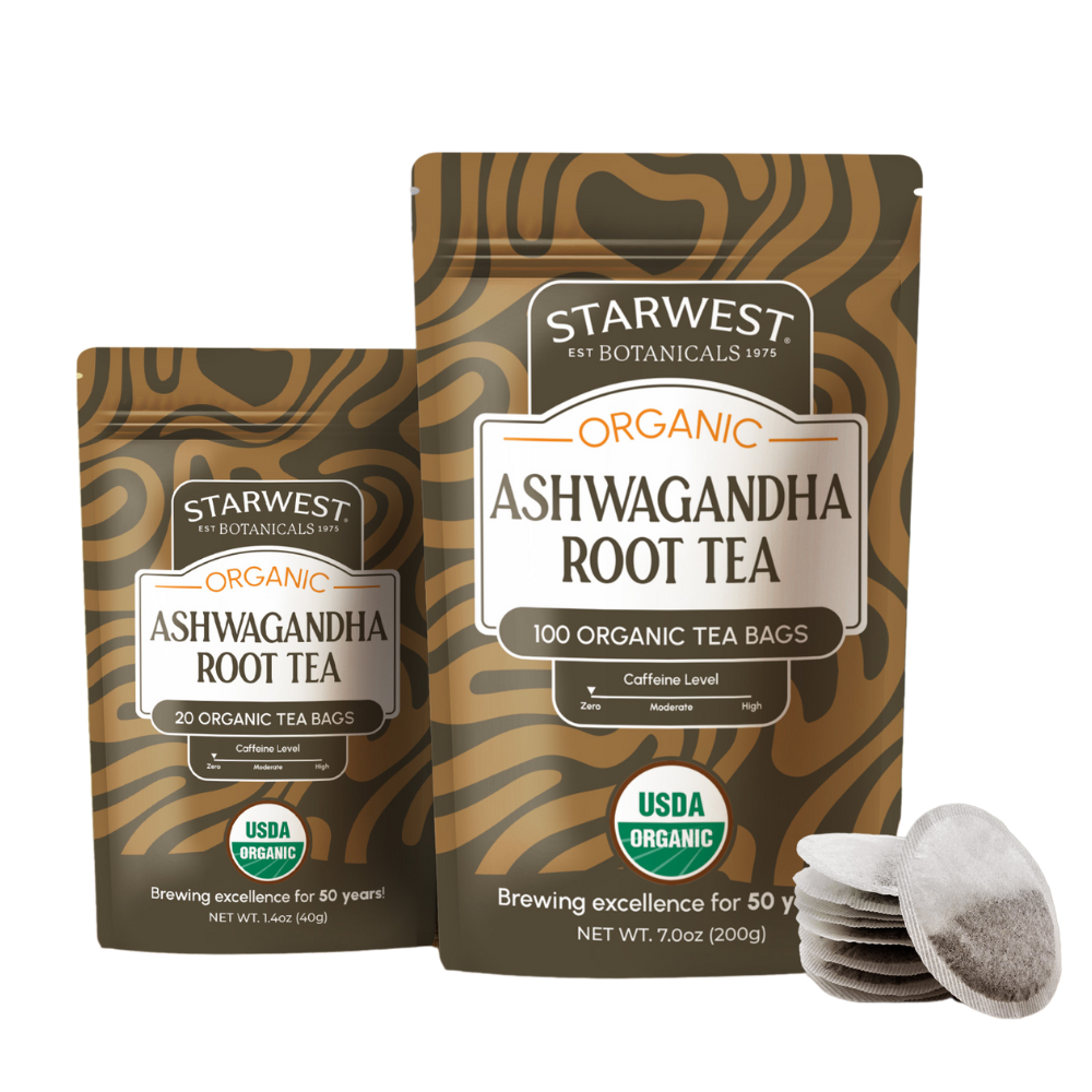 Organic Ashwagandha Root Tea Bags- 100 Bags