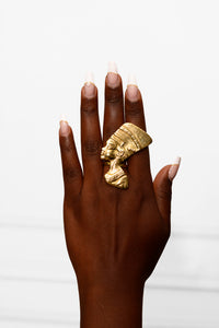 Brass rings |Afrocentric ring| Handcrafted rings Adjustable Rings/Nefertiti brass rings
