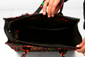 Handmade Pink Ankara Handbag / African print mid-sized handbag.