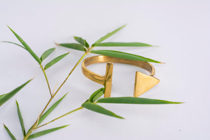 HANDMADE ADJUSTABLE BRASS / CUFF BRACELET - MADE IN KENYA