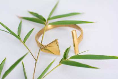 HANDMADE ADJUSTABLE BRASS / CUFF BRACELET - MADE IN KENYA