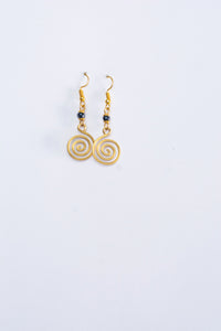 HANDMADE BRASS & BEADS EARRINGS- MADE IN KENYA