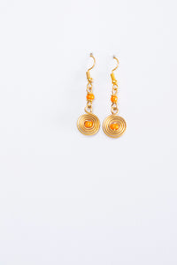 HANDMADE BRASS & BEADS EARRINGS- MADE IN KENYA