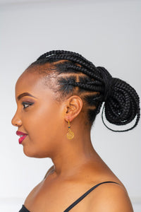 HANDMADE BRASS & BEADS EARRINGS- MADE IN KENYA