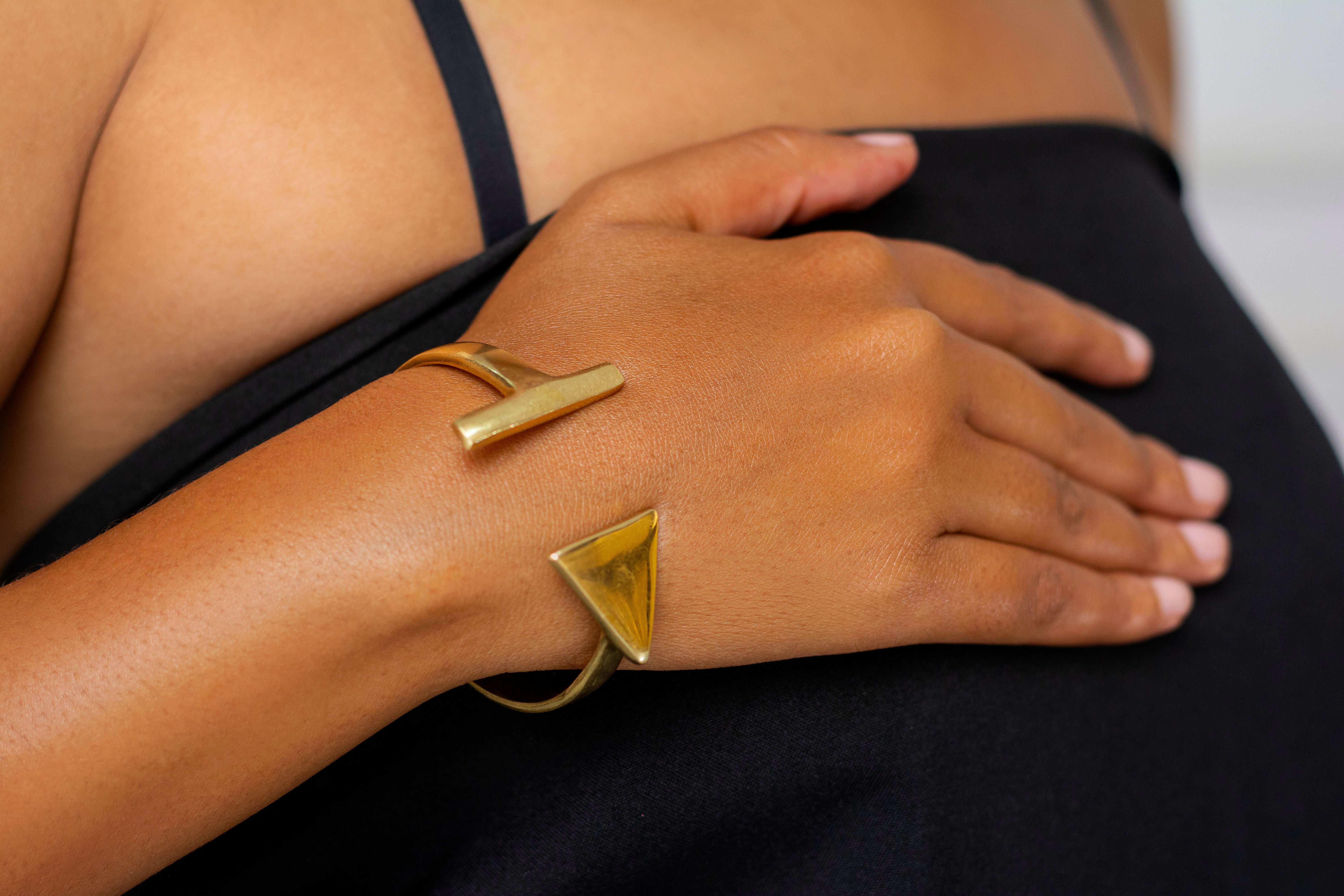 HANDMADE ADJUSTABLE BRASS / CUFF BRACELET - MADE IN KENYA