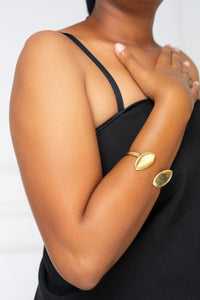 HANDCRAFTED ADJUSTABLE BRASS BRACELET / CUFF BRACELET - MADE IN KENYA