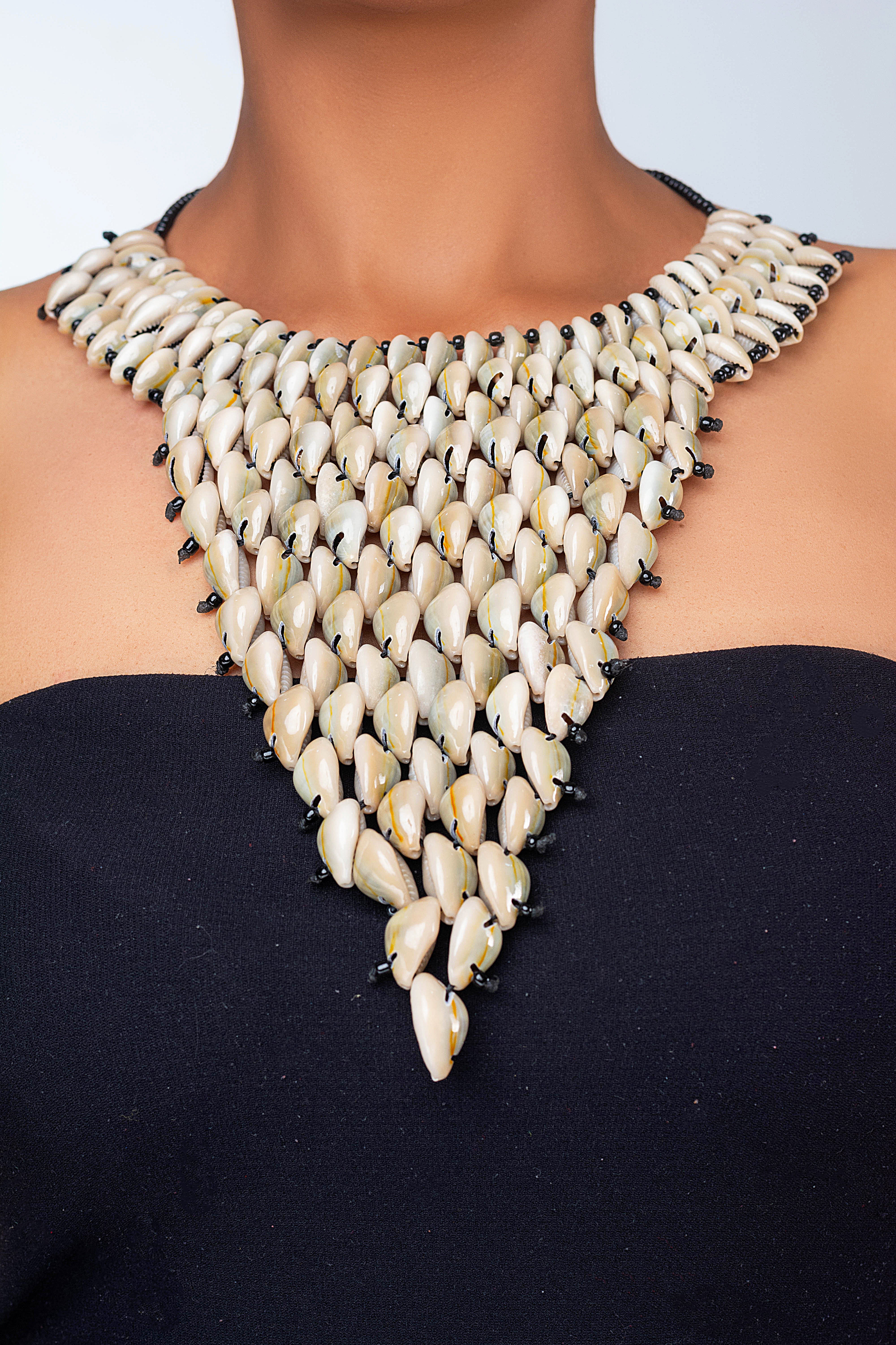 HANDMADE COWRIE SHELL EARRINGS AND BRACELET AND NECKLACE SET - MADE IN KENYA