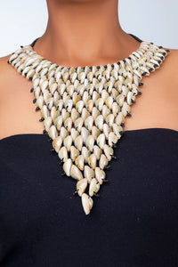 HANDMADE COWRIE SHELL EARRINGS AND BRACELET AND NECKLACE SET - MADE IN KENYA