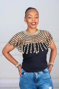 HANDMADE COWRIE SHELL EARRINGS,BRACELET & VEST NECKLACE - MADE IN KENYA.