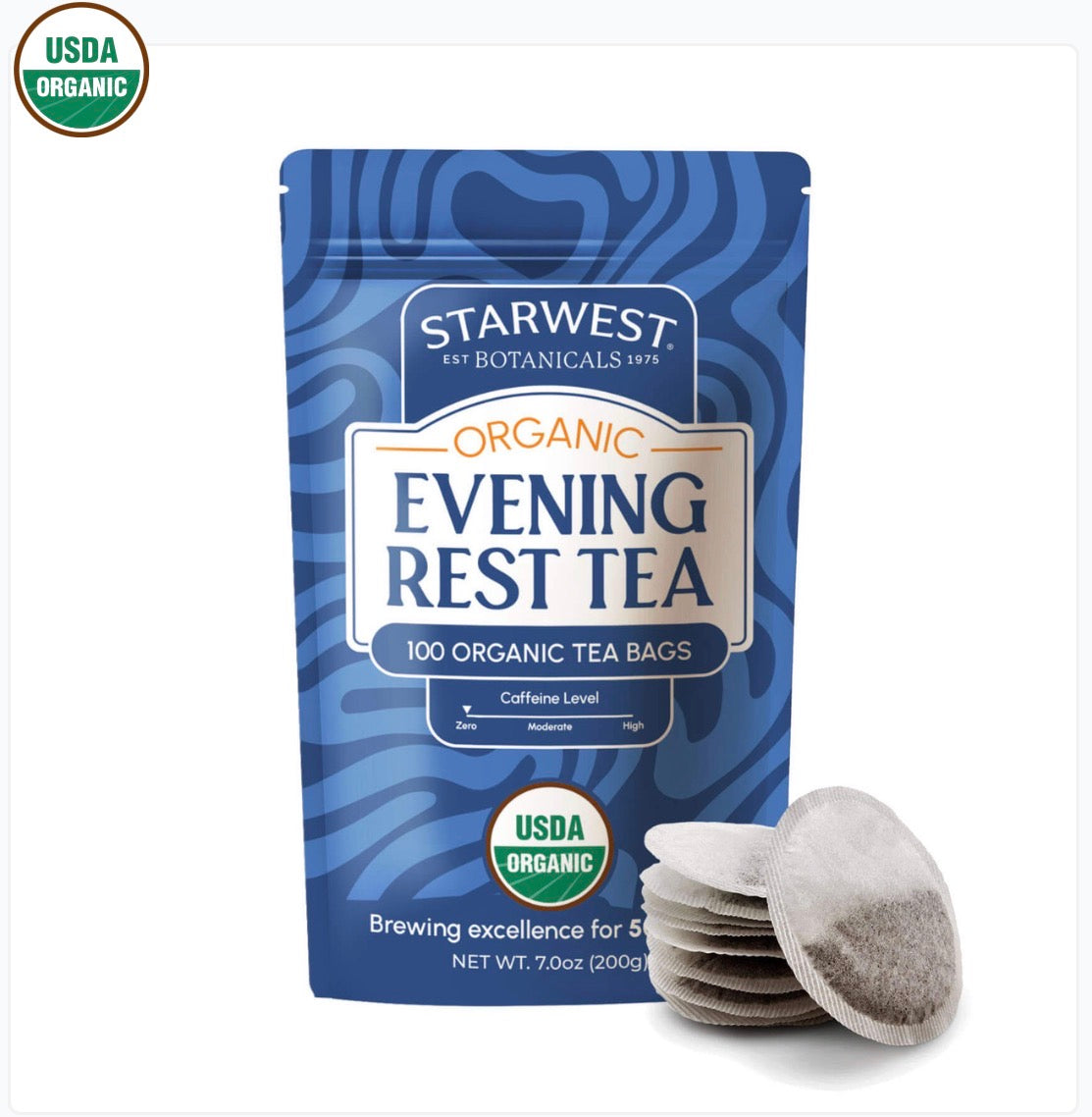 Organic Evening Rest Tea Bags;Calming Herbal Support for Relaxation & Restful Nights - Kulcha Kernel