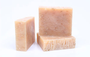 Organic Cold Process Lavender, Oatmeal & Goat's Milk Bar Soap.