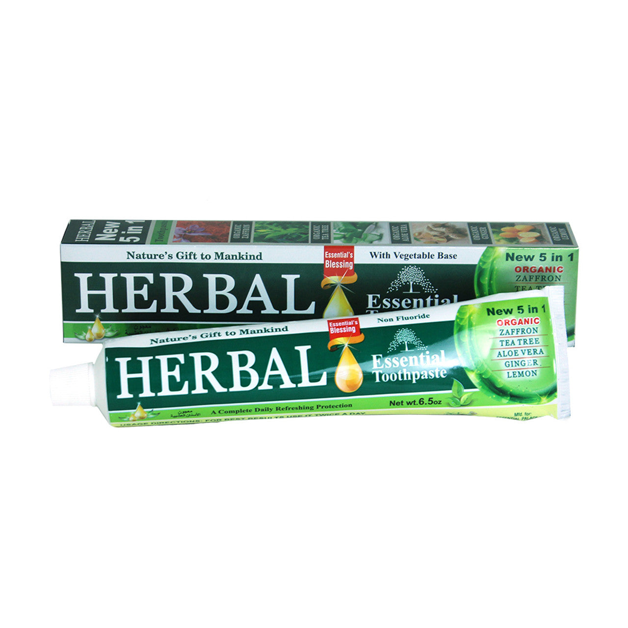 100% Fluoride Free Herbal 5-in-1 Toothpaste