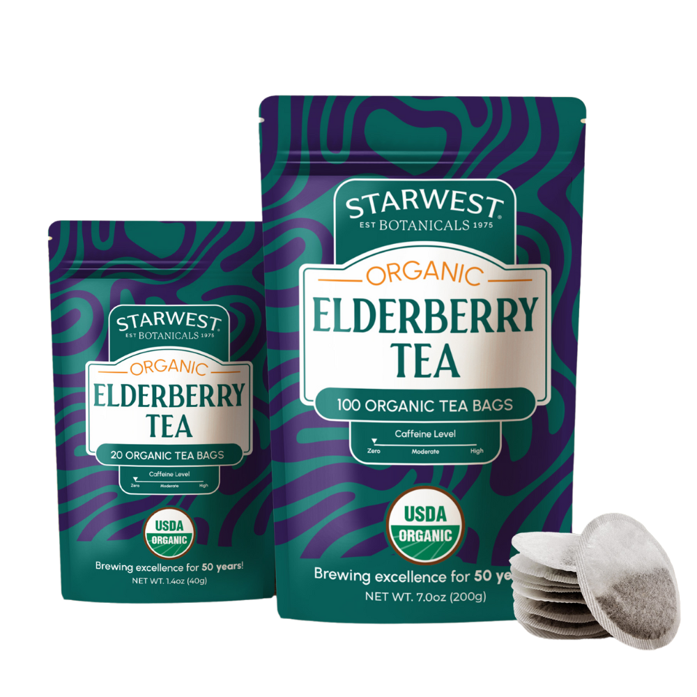 Organic Elderberry tea bags (20 & 100 Tea Bag count ) - Kulcha Kernel