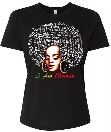 I Am Woman” Empowerment Afrocentric Tee – 100% Cotton | Sizes S–3XL - Kulcha Kernel
