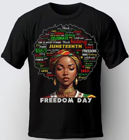 Juneteenth “Freedom Day” Afrocentric T-Shirt – 100% Cotton | Sizes S–3XL