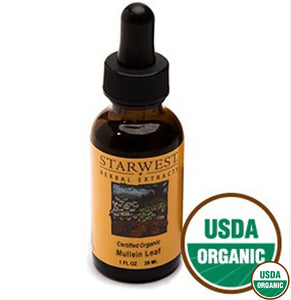 Organic Mullein Leaf Extract Tincture 1 Oz