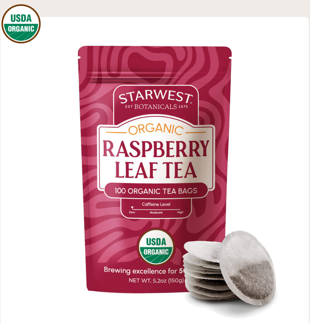 ORGANIC RASPBERRY LEAF TEA. (20 & 100 TEA BAGS POUCHES) - Kulcha Kernel
