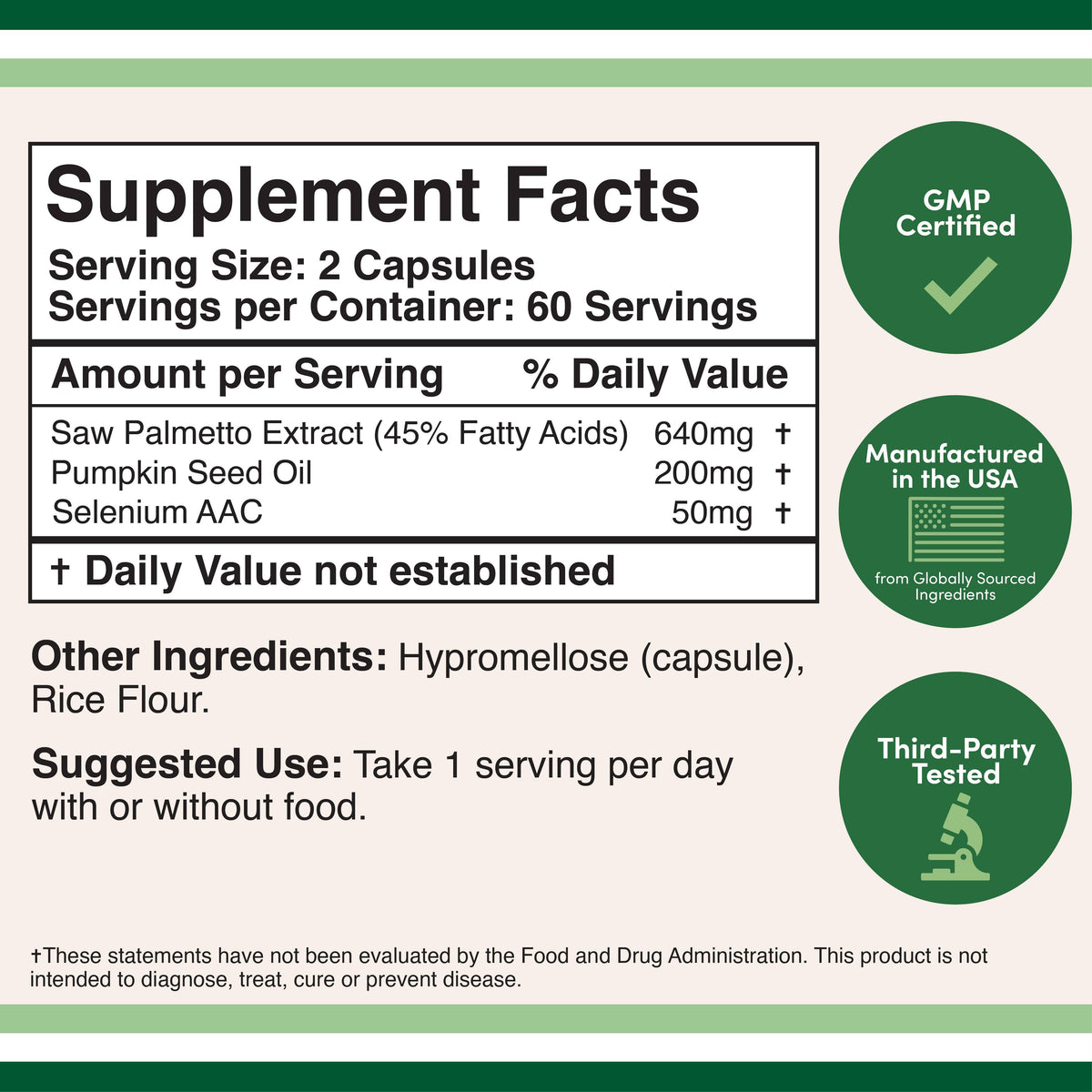 Prostate Support Supplement | 120 CAPSULES - Kulcha Kernel