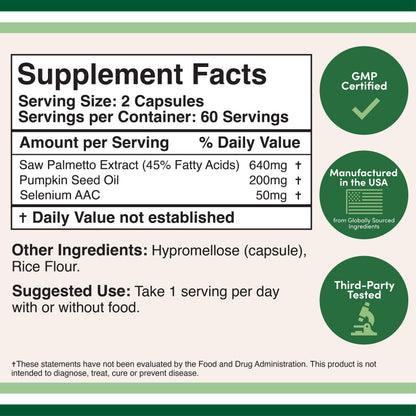 Prostate Support Supplement | 120 CAPSULES - Kulcha Kernel