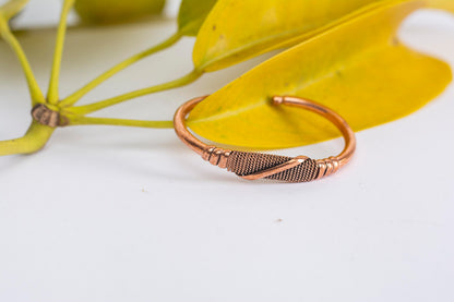 Adjustable Copper bracelets/Copper bangles/Cuff Rustic Solid Copper Bracelet - Copper Boho Jewelry - Kulcha Kernel