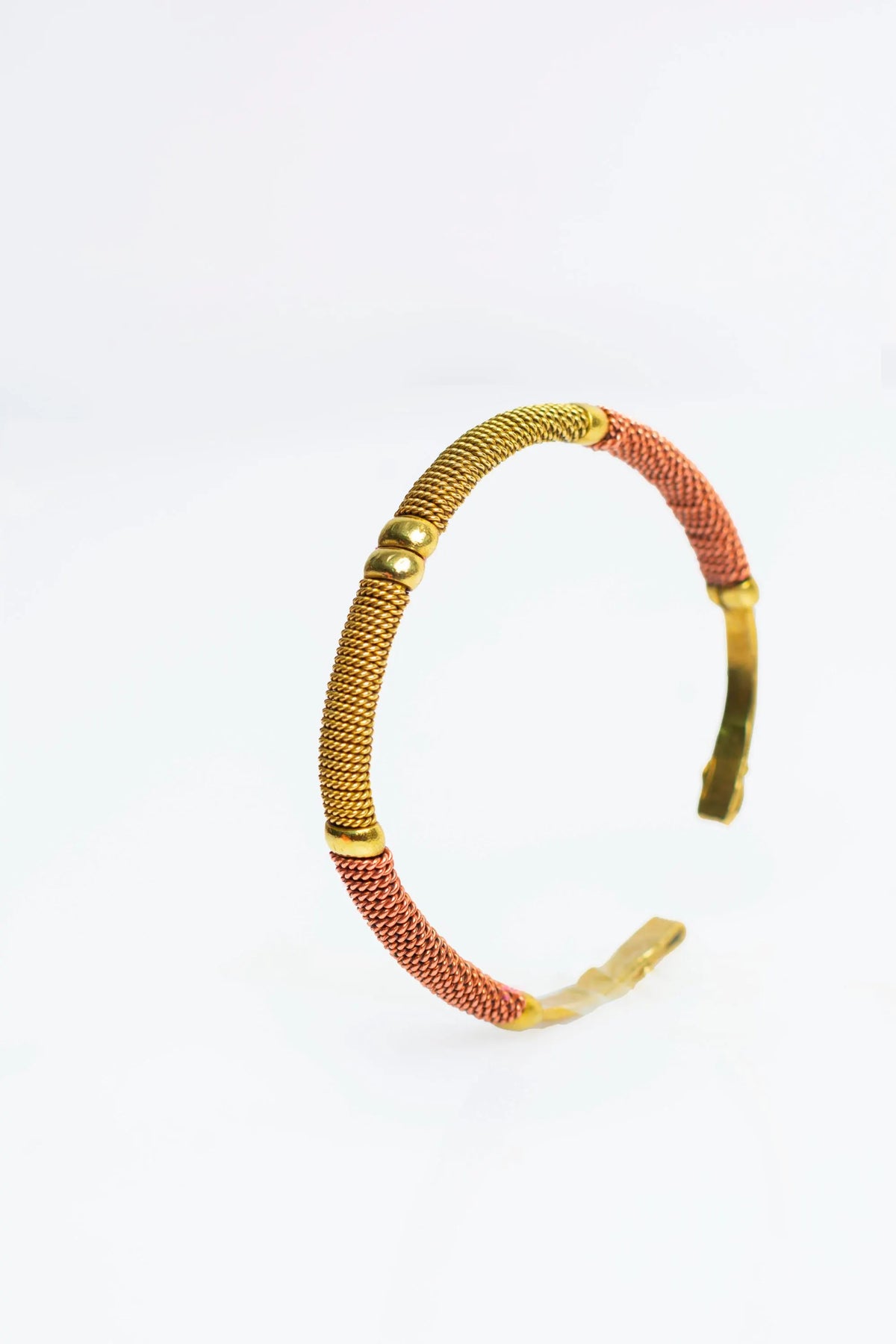 Twisted adjustable Multitone Unisex bracelets/ Brass, Copper Bangles /Brass Bracelets /Copper Bracelets - Kulcha Kernel