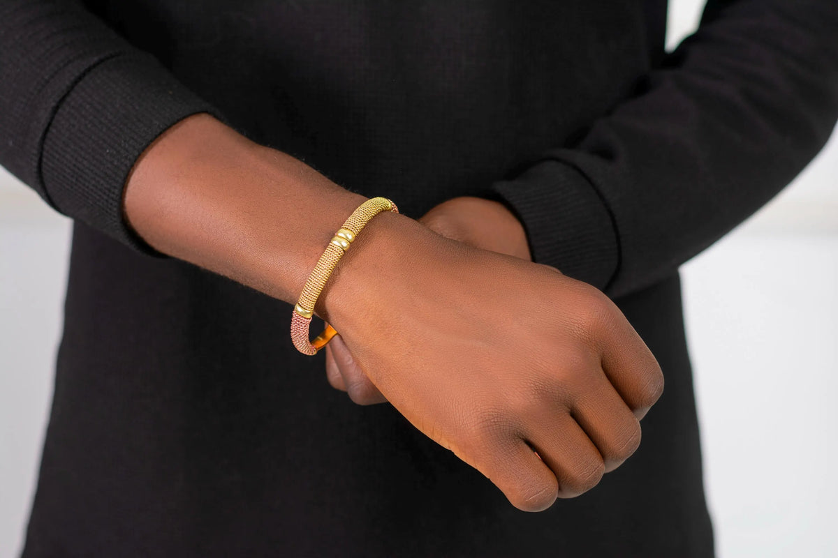 Twisted adjustable Multitone Unisex bracelets/ Brass, Copper Bangles /Brass Bracelets /Copper Bracelets - Kulcha Kernel