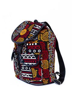 Fiery Red Ankara Print Monkey Bags