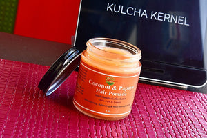 Organic Coconut and Papaya Hair Pomade with Vanilla & Shea Butter - Kulcha Kernel