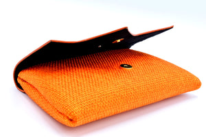 Orange medium-sized handmade Clutch Purse w/ Cleft - Kulcha Kernel