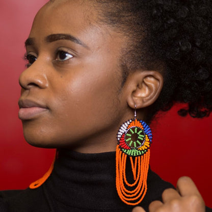 Fajiri Beaded Loop Earrings - Kulcha Kernel