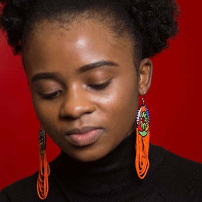 Fajiri Beaded Loop Earrings - Kulcha Kernel