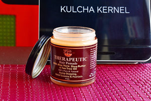 100 % Organic Therapeutic Hair Pomade with Tea Tree, Raw Shea Butter & Aloe Vera - Kulcha Kernel