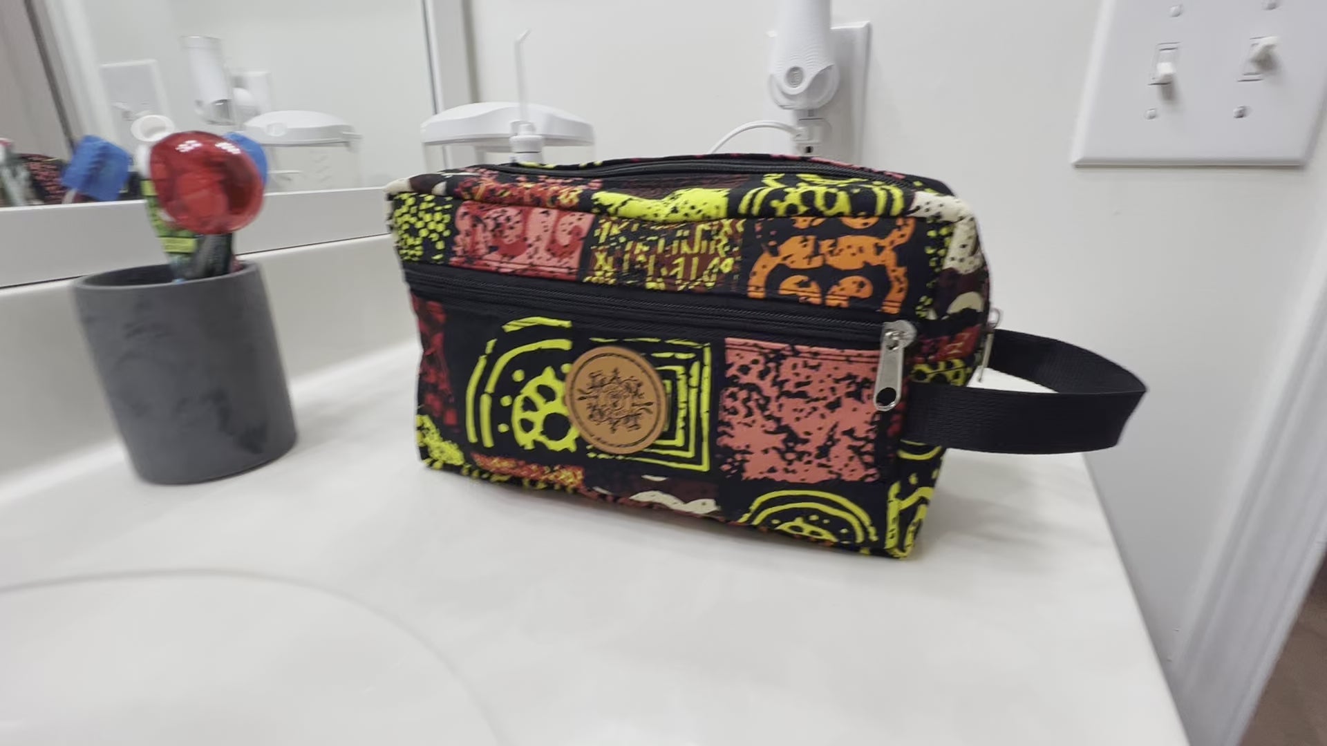 Handmade Unisex Ankara Afro print travel toiletry/ cosmetic/make-up bags