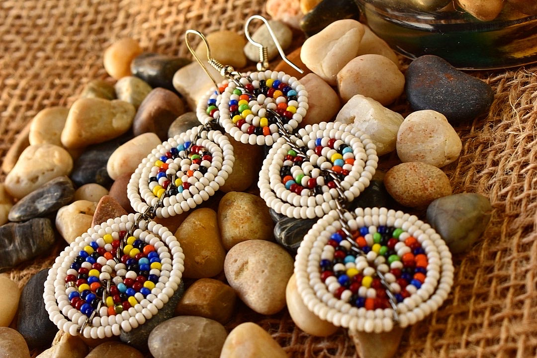 Mviringo beaded Maasai earings - Kulcha Kernel