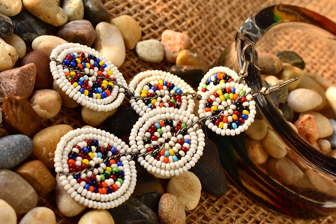Mviringo beaded Maasai earings - Kulcha Kernel