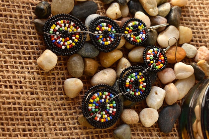 Mviringo beaded Maasai earings - Kulcha Kernel