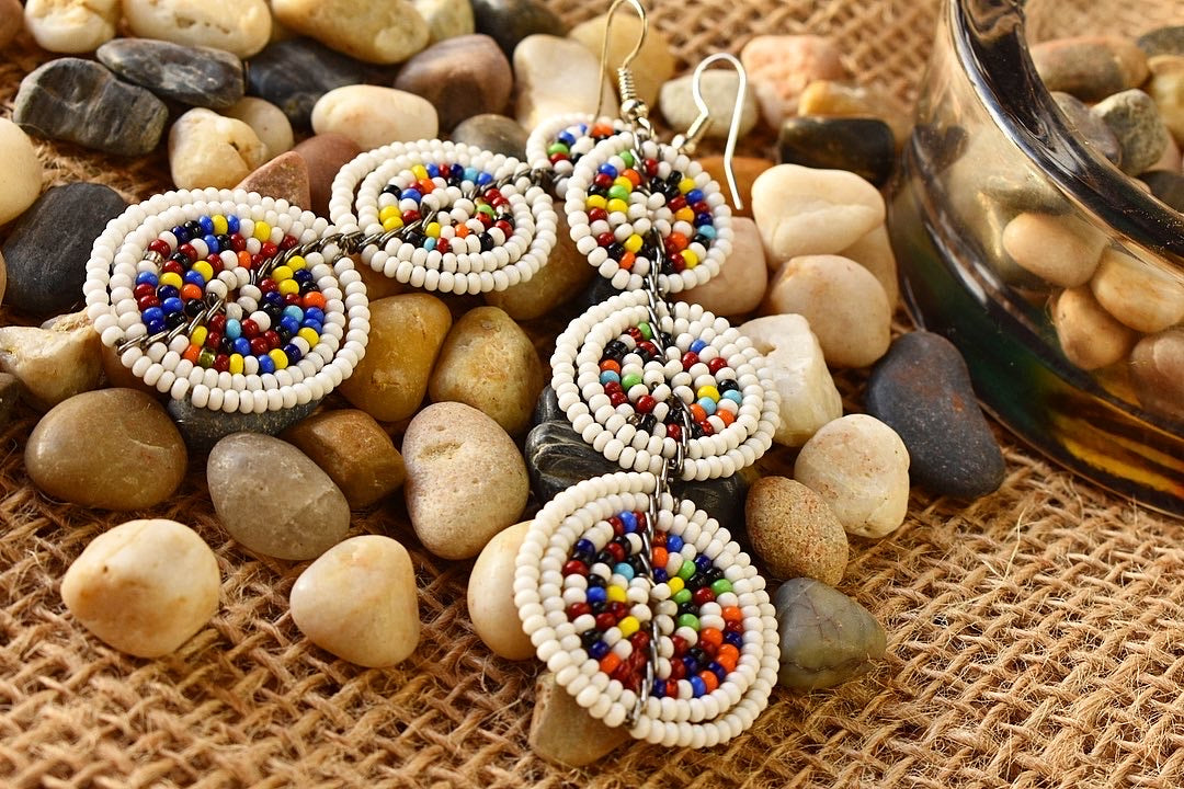 Mviringo beaded Maasai earings - Kulcha Kernel