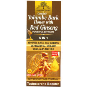 Essential Palace Organic Yohimbe Bark Honey With Red Ginseng, 5 IN 1, Testosterone Booster and Stamina, Improve Ejaculation, Sperm Count and Motility, 16 OZ - Kulcha Kernel
