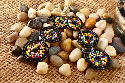 Mviringo beaded Maasai earings - Kulcha Kernel