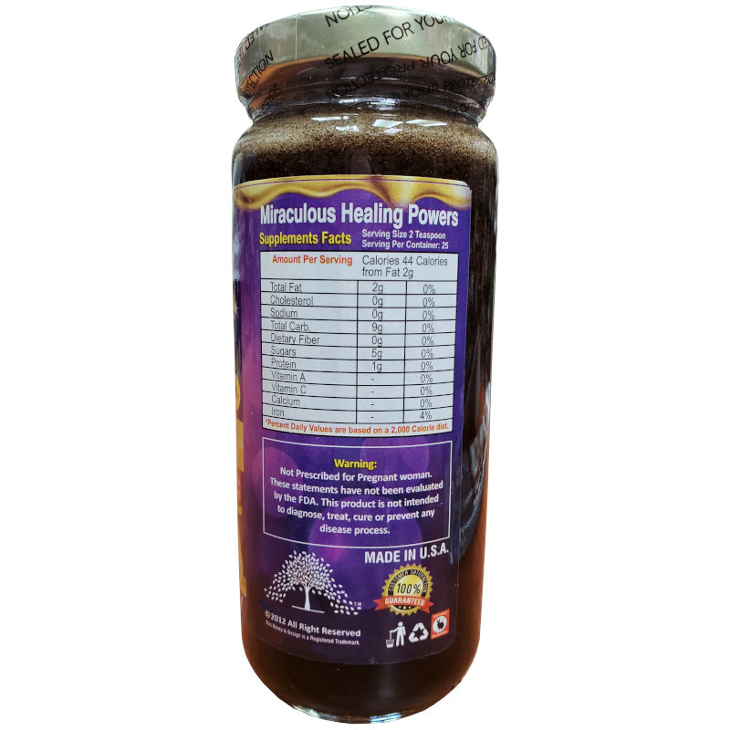 Essential Palace Organic Black Elderberry Honey with Peppermint, 5 IN 1, Detox Body, Enhances Immunity System, 16 OZ - Kulcha Kernel