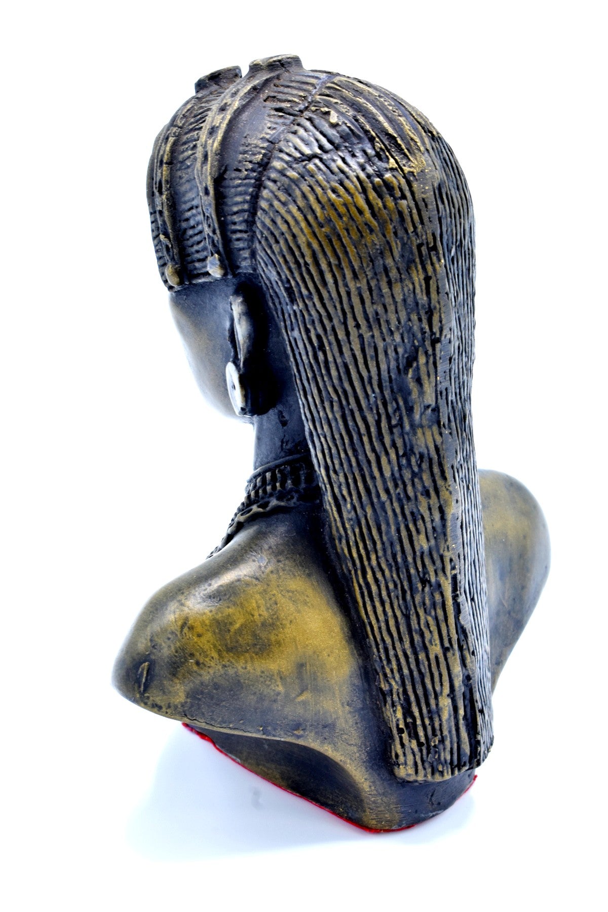 Young Maasai Couple Brass Sculpture. (7" x 4" x 3") - Kulcha Kernel