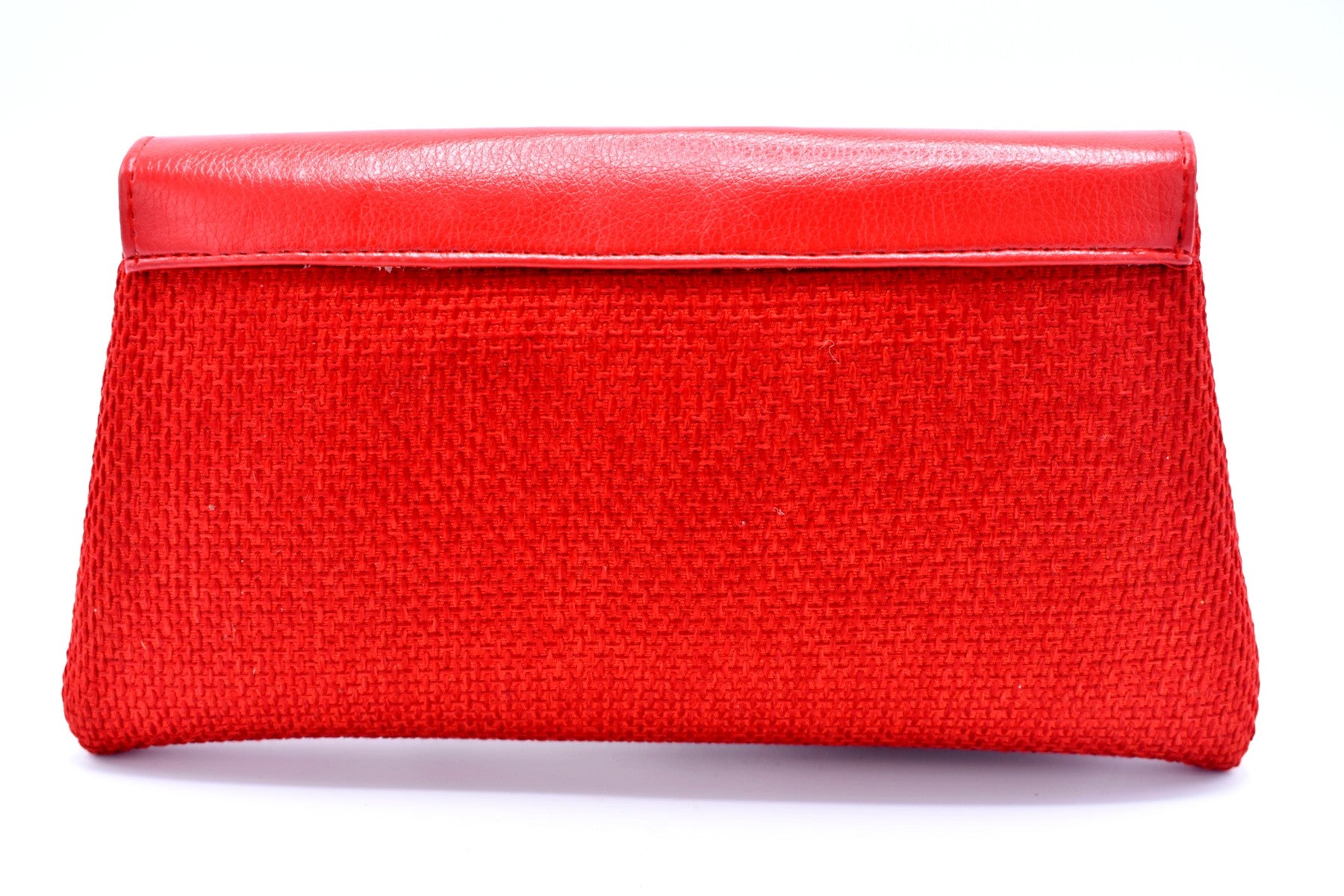 New! Poketo Red Curve Vegan Leather Clutch Purse With Wrist Strap At  Domestica — Domestica | Indie Handmade Gifts